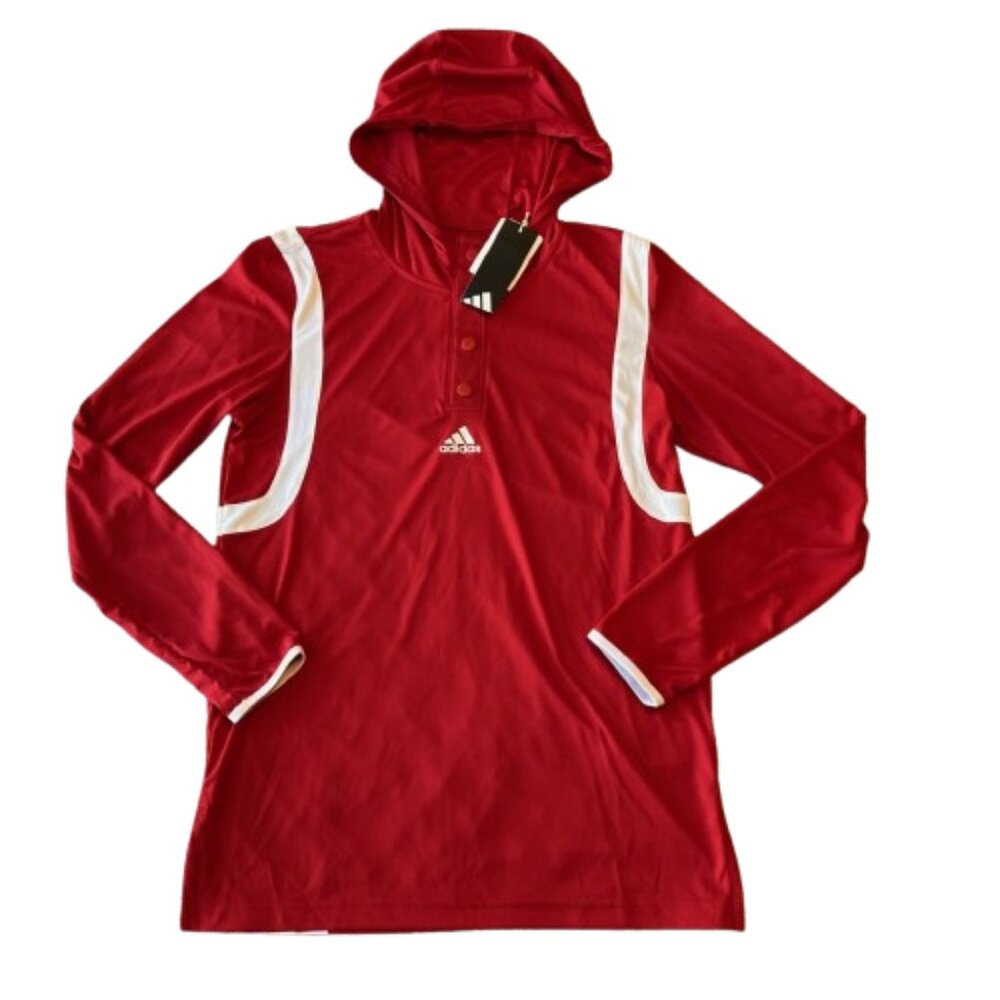 Adidas Icon Pulse Shooter Basketball Hoodie Men's Small S Red/White NWT